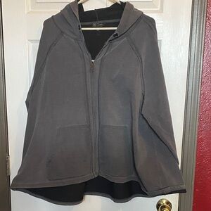 DG2 by Diane Gilman Gray Knit Hooded Jacket
